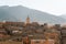 small moroccan rural village of Amizmiz in the countryside of Morocco\\\'s Atlas mountains on sunny day with