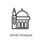 Small Mosque icon. Trendy modern flat linear vector Small Mosque
