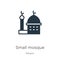 Small mosque icon vector. Trendy flat small mosque icon from religion collection isolated on white background. Vector illustration