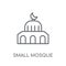 Small Mosque linear icon. Modern outline Small Mosque logo conce