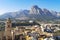 Small mountain village Polop de la Marina and Polop castle in Polop, Alicante Province, Costa Blanca, Spain