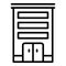 Small multistory icon outline vector. City building