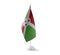 Small national flag of the Burundi on a white background