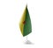 Small national flag of the French Guiana on a white background