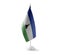 Small national flag of the Lesotho on a white background