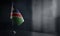 Small national flag of the Namibia on a black background