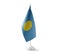 Small national flag of the Palau on a white background