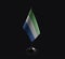 Small national flag of the Sierra Leone on a black background