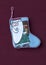 Small needlepoint Santa Christmas stocking