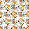 Small objects colored geometric abstract seamless pattern