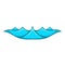 Small ocean waves icon, cartoon style