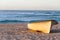 Small old retired fishing boat on a beach