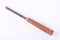 Small old used flat chisel wood carving woodworking tools on white background rust carpentry tool isolated