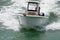 Small Open Sport Fishng Boat Speeding on Biscayne Bay