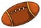 Small orange american football,illustration,vector