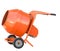 Small orange concrete mixer machine