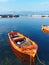 Small Orange Greek Fishing Boat