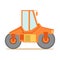 Small Orange Paver Machine , Part Of Roadworks And Construction Site Series Of Vector Illustrations