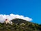 Small orthiodox Church and Tsiarta mountain in a background. Cyprus