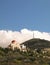 Small orthiodox Church and Tsiarta mountain in a background. Cyprus