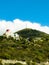 Small orthiodox Church and Tsiarta mountain in a background. Cyprus