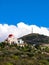 Small orthiodox Church and Tsiarta mountain in a background. Cyprus