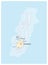 Small outline map of the colombian caribbean islands Providencia and Santa Catalina