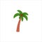 Small palm tree in flat style