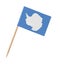 Small paper flag of Antarctica on wooden stick