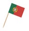 Small paper Portugese flag on wooden stick