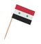 Small paper Syrian flag on wooden stick