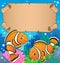 Small parchment with clownfish theme