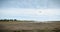 Small passenger plane taking off from an airfield on Yeu Island near France