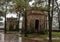 Small pavilions beside the seven story Phuoc Duyen tower in the Thien Mu Pagoda, Hue, Vietnam