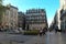 Small pedestrian streets and squares in the city of Bordeaux.