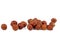 Small pile of hazelnut kernels