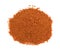 Small pile of taco seasoning on a white background