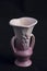 Small pink and white vase