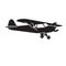 Small plane vector illustration. Single engine propelled aircraft.