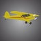 Small plane vector illustration. Single engine propelled aircraft. Air tours wehicle