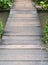 Small plank bridge over the canal.