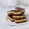 A small plate of Nanaimo bars - a traditional Canadian dessert