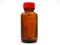 Small poison bottle with red cap