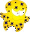 Small poisonous octopus yellow with bright spots