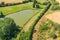 Small pond in the Taunus / Germany from above