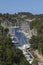 Small port with boats in Calanques area, France