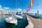 Small port of Lake Garda with Moored Boats - Bardolino Veneto Italy