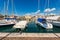 Small port of Lake Garda with Moored Boats - Bardolino Veneto Italy