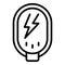Small powerbank icon outline vector. Power battery