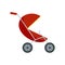 Small pram icon, flat style